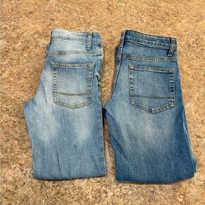 Cat & Jack Boys Jeans Bundle Size 12 Bootcut & Straight 2 Pair Lot